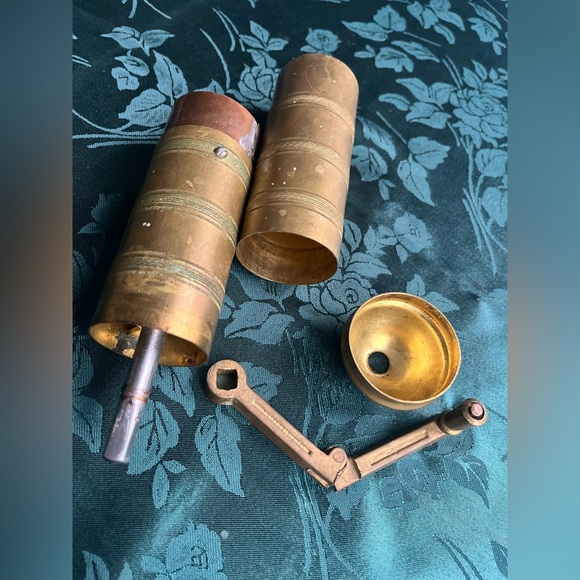 Vintage Brass Copper Plated Coffee, Pepper Grinder RARE Made in Albania VTG HTF - Picture 2 of 8